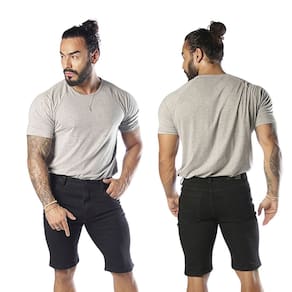 Bermuda Masculina Jeans Preta