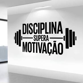 Adesivo De Parede Disciplina Supera Motivação