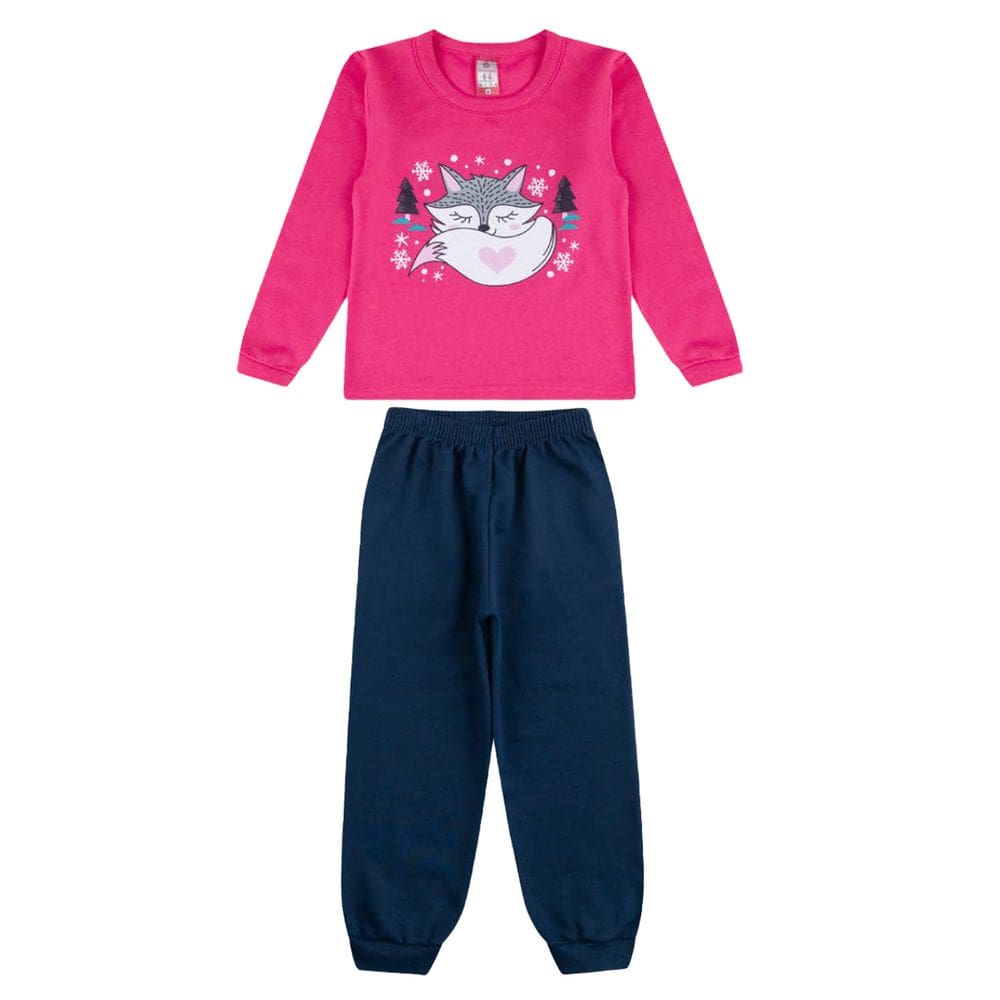 Conjunto Infantil Menina Moletom Algodão