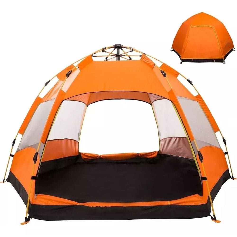 Barraca Camping Hexa Dobrável 4 Pessoas 240x200cm Chalesco