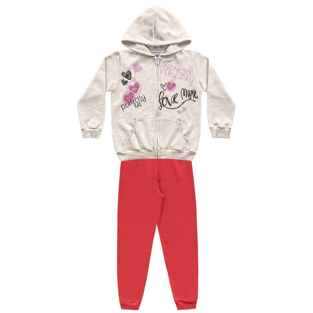 Conjunto Moletom Infantil Menina Love