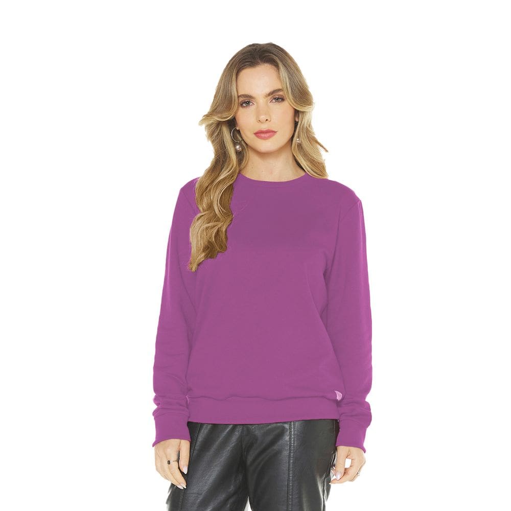 Moletom Feminino Fechado Flanelado