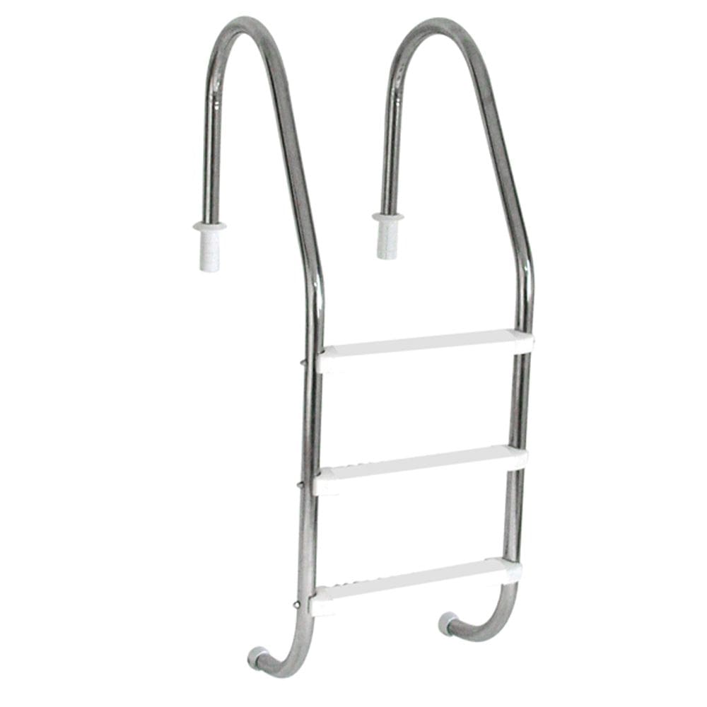 Escada para Piscina Tradicional 2” em Aço Inox 3 Degraus Anatômicos em ABS - Sodramar