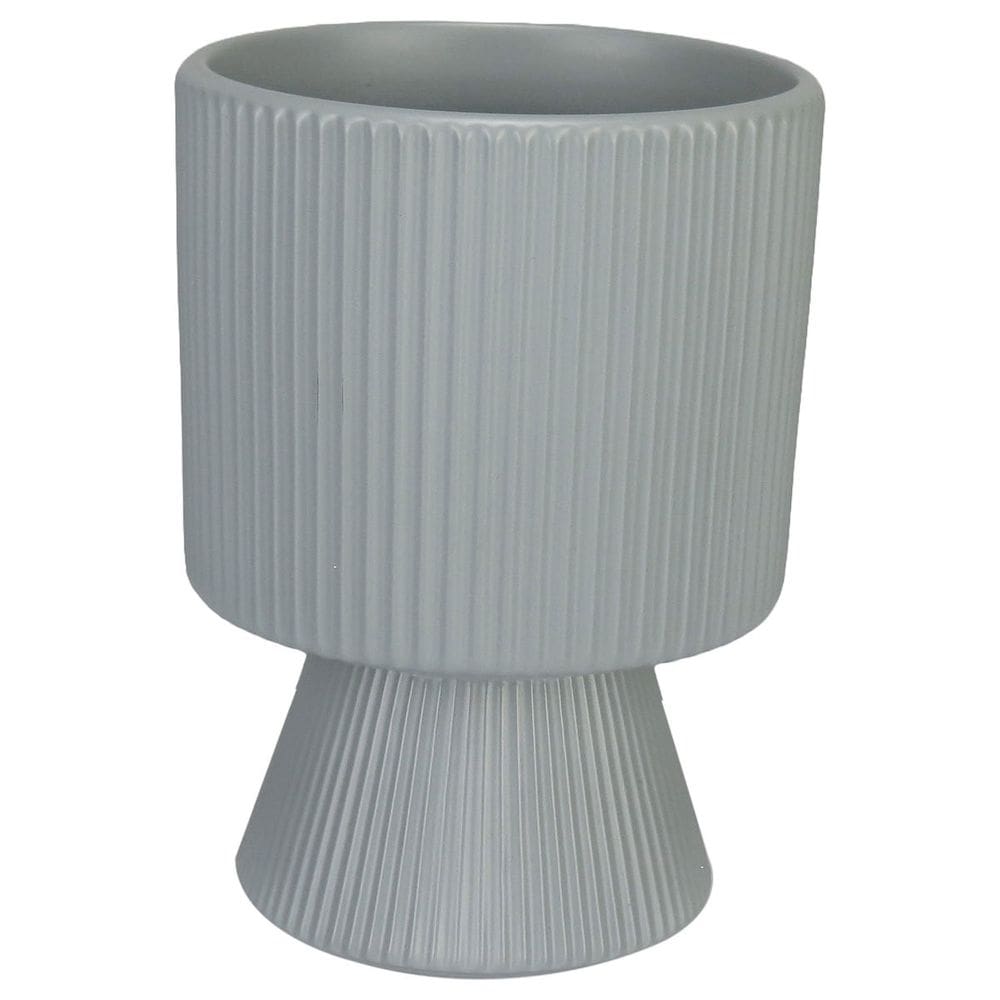 CACHEPÔ VASO DECORATIVO PLANTA REDONDO HOME&CO CERÂMICA 16x12x12cm AZUL CLARO