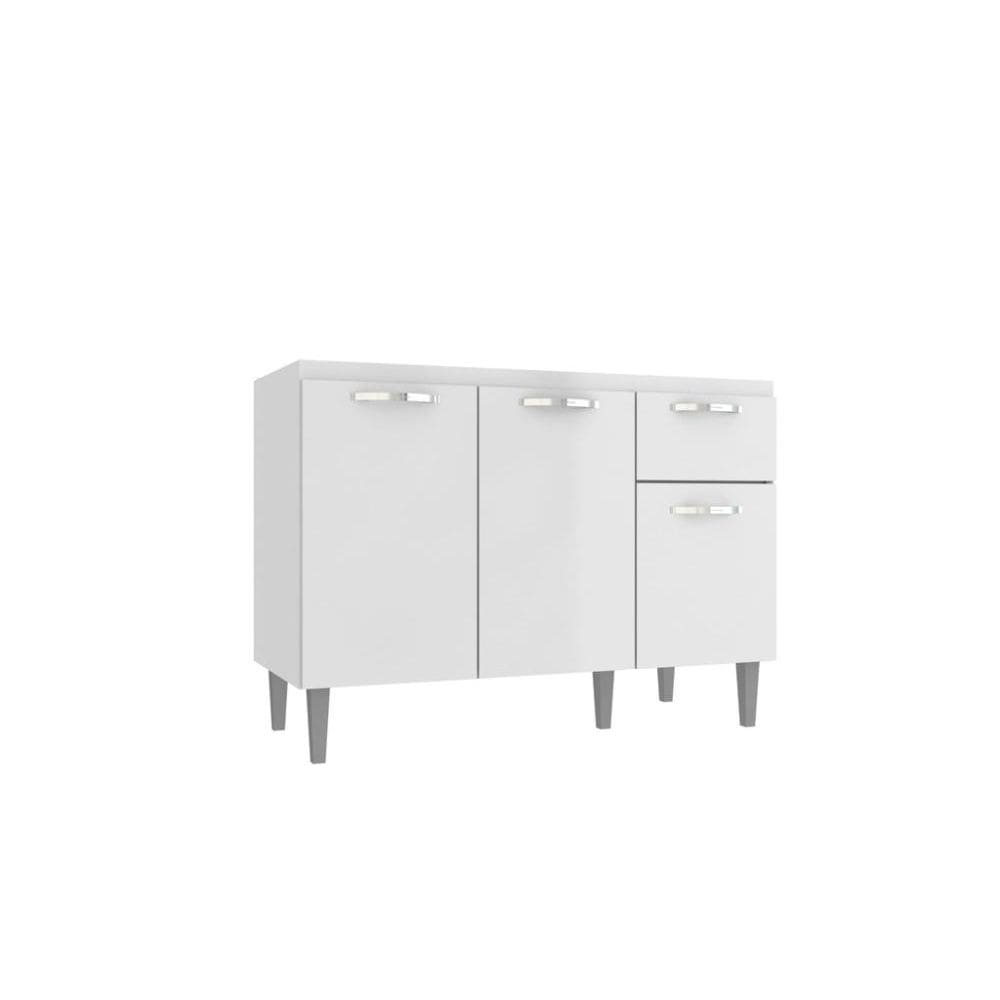 Balcão de Cozinha Pia Light CZ6282 3 Portas 1 Gaveta Branco - Irm Móveis