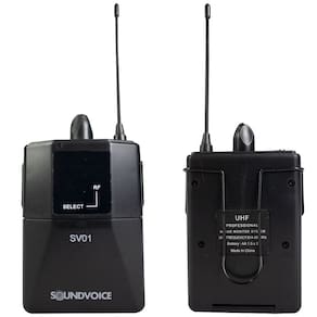 Bodypack Para Retorno Sem Fio In-Ear Soundvoice Sv-01B