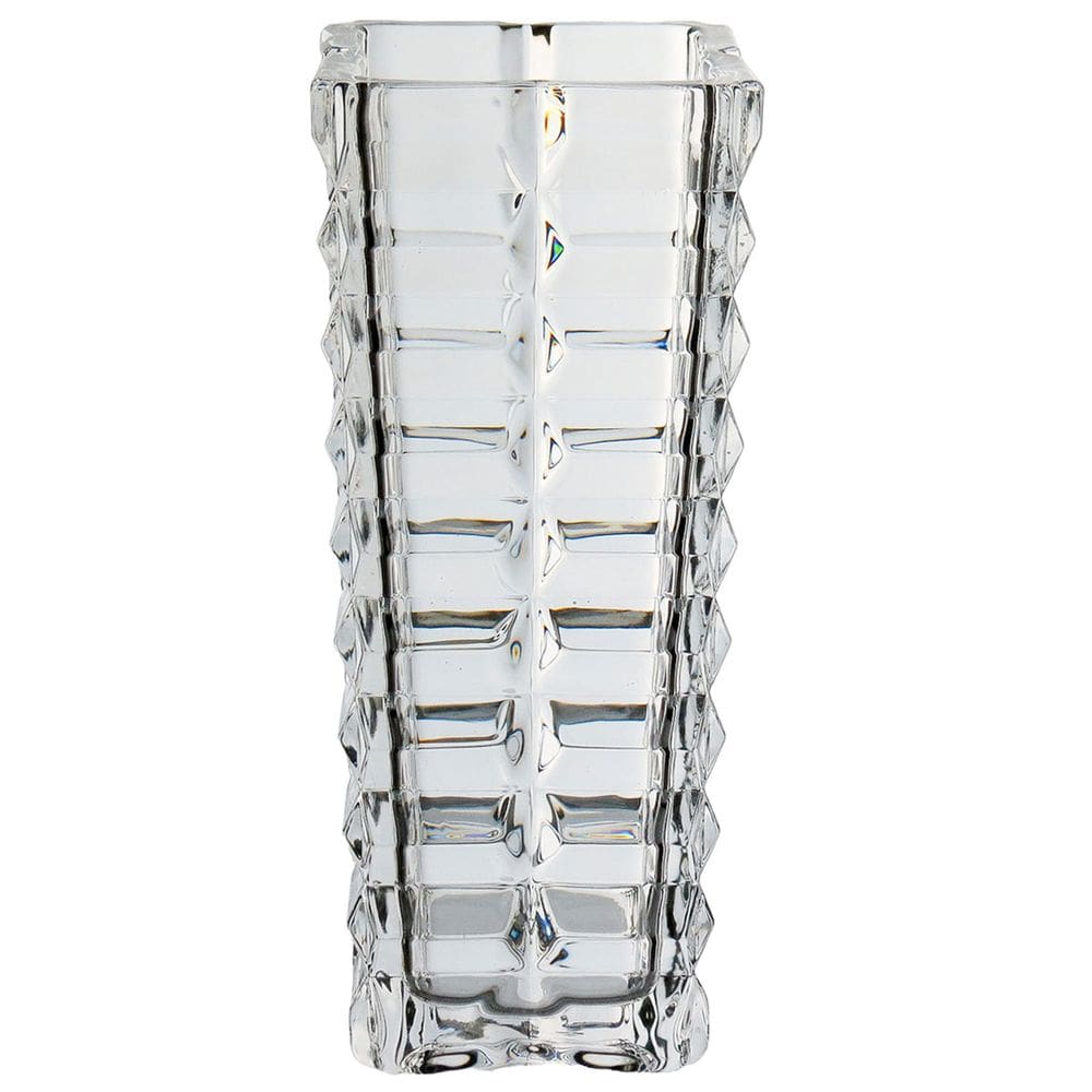VASO DECORATIVO ENFEITE CASA QUADRADO HOME&CO ECO CRYSTAL 29x12x12cm TRANSPARENTE