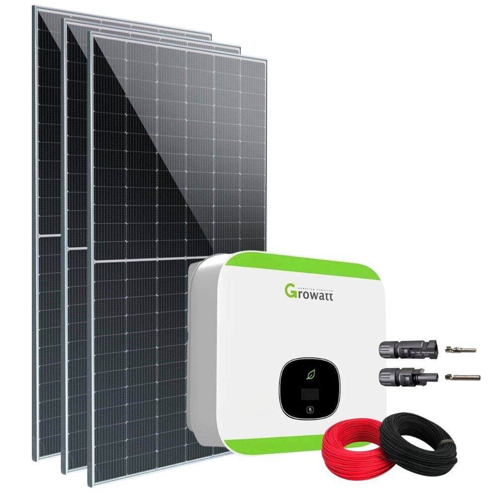 Kit 555W On Grid com Inversor Growatt 1,5kw