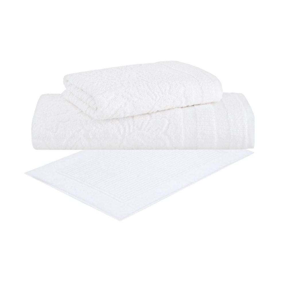 Jogo Toalha Banho Rosto Piso 3 Pçs Botanique Extra Soft