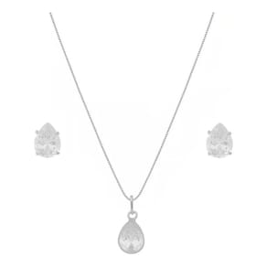 Colar Feminino Tradicional Ponto De Luz Gota Prata 925