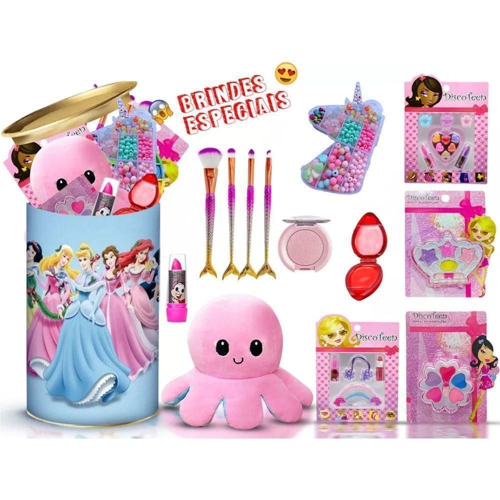 Kit Maquiagem Infantil Presente Lata Kmlt6