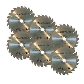 Kit 6 Disco Serra Para Madeira 180Mm 7.1/4`` 24 Dentes