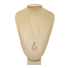Colar 60Cm Prata 925 Quarto Rosa Oval - P. Vecchio Joias