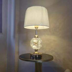 Abajur Luminária Quarto Sala Rosé Gold Globo Moderno 54X30