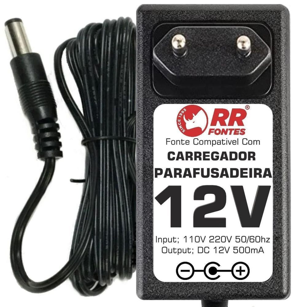 Fonte Carregador 12V Para Parafusadeira Famastil Flux Force