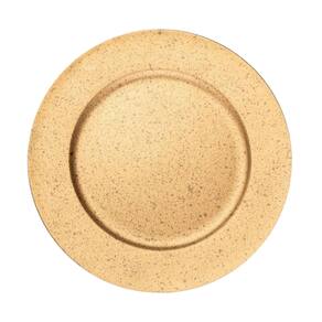 Sousplat Em Plástico Granilite Dourado 33cm Wolff