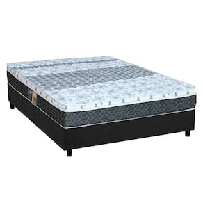 Cama Box Casal: Colchão Molas Castor Bonnel System Class + Base CRC Suede Cinza(138x188)
