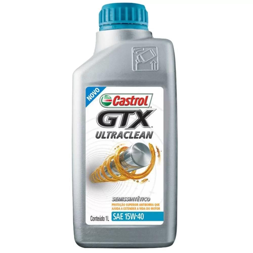 Óleo Semissintético API SL 15W40 GTX Ultraclean 1L Castrol