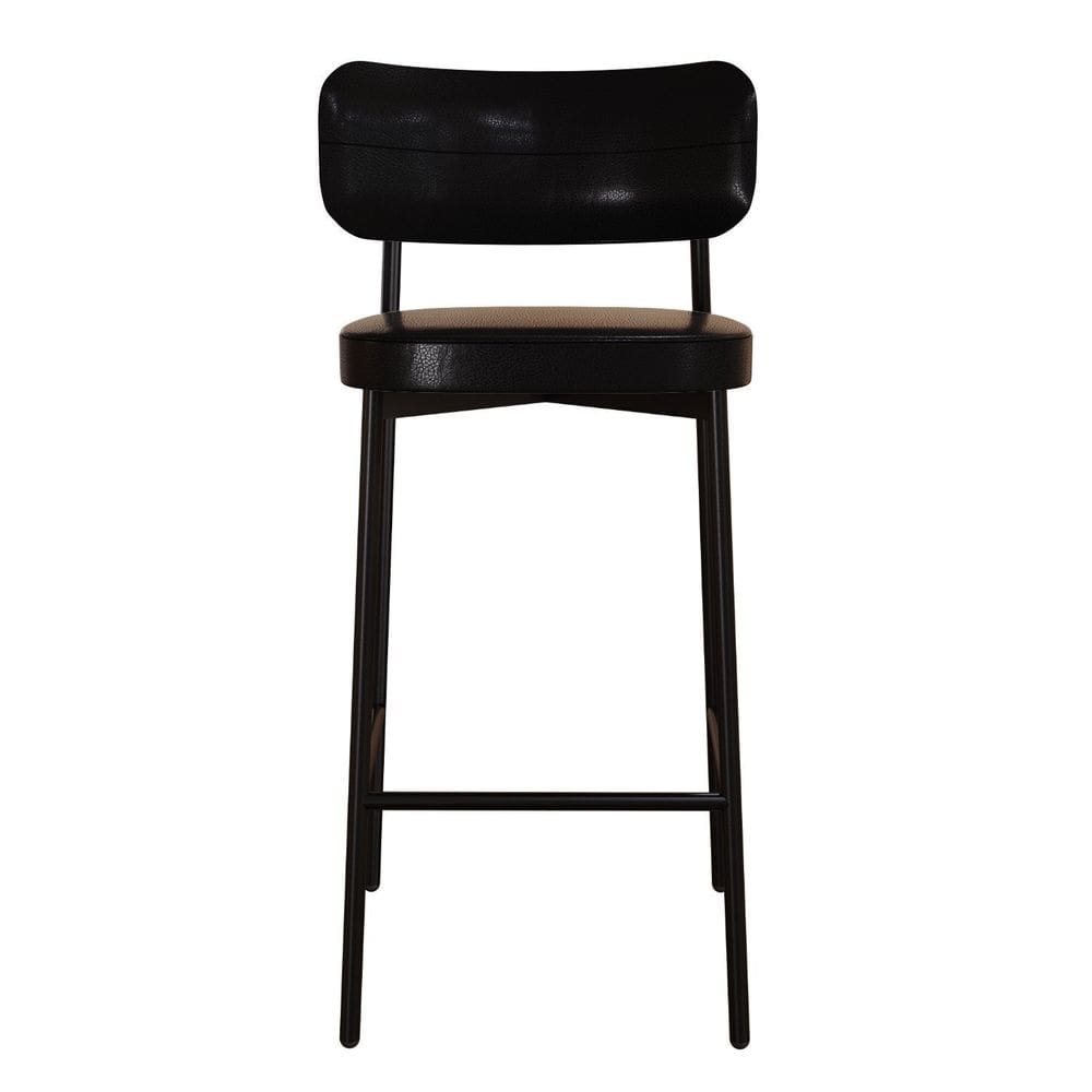 Banqueta Alloa Fixa com 4 Pés 50 X 44,7 X 163,5cm com 1 Unidade Preto Epoxi