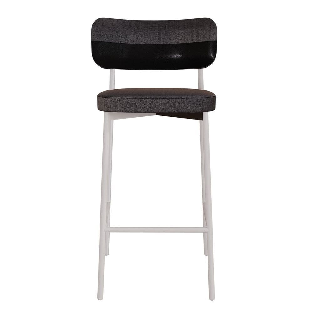 Banqueta Alloa Fixa com 4 Pés 50 X 44,7 X 163,5cm com 1 Unidade Preto/Branco Epoxi