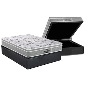 Cama Box Baú Casal: Colchão Espuma D45 Probel / EP Guarda Costas PróExtreme Plus + Base CRC Suede Gray(138x188)