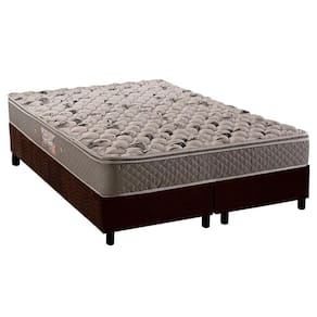 Cama Box Queen: Colchão Ortopédico Herval AG65 Fort + Base CRC Suede Brown(158x198)