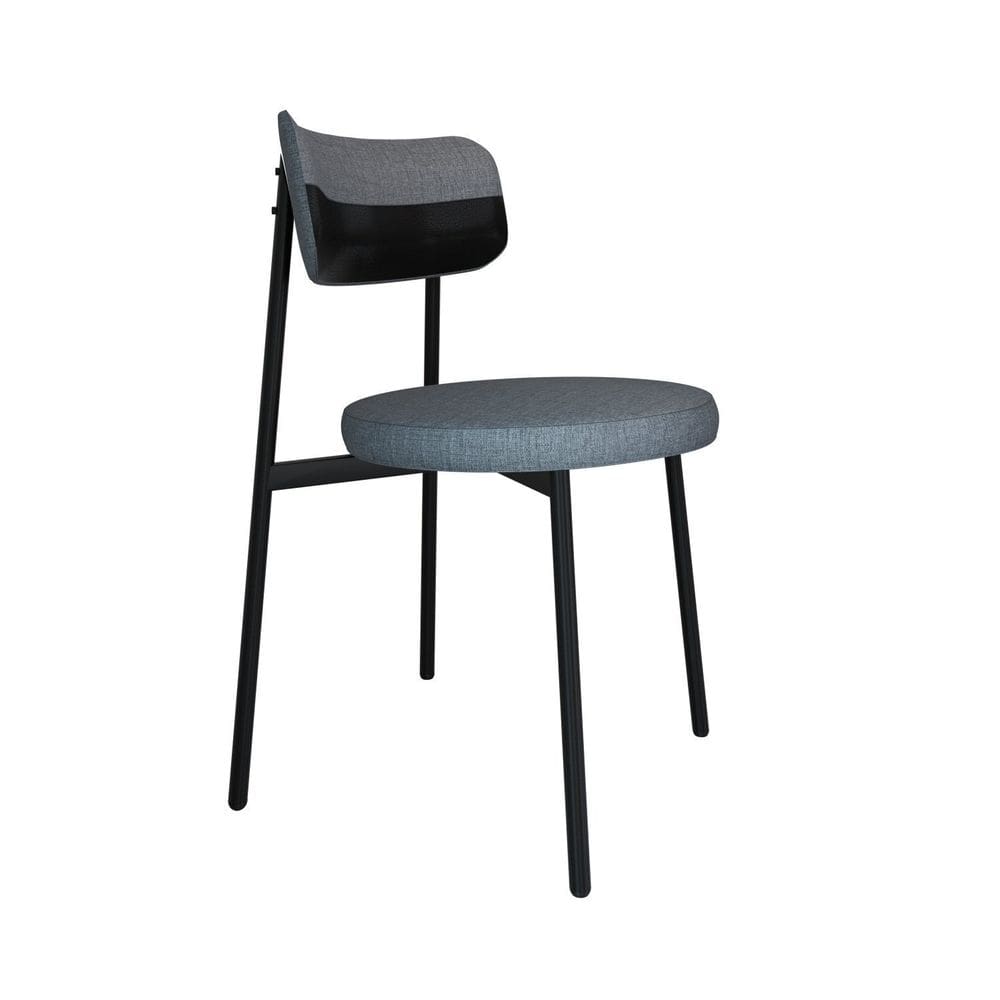 Cadeira Kyta Fixa com 4 Pés 50 X 44,7 X 83,8 Cm com 1 Unidade Cinza/Preto