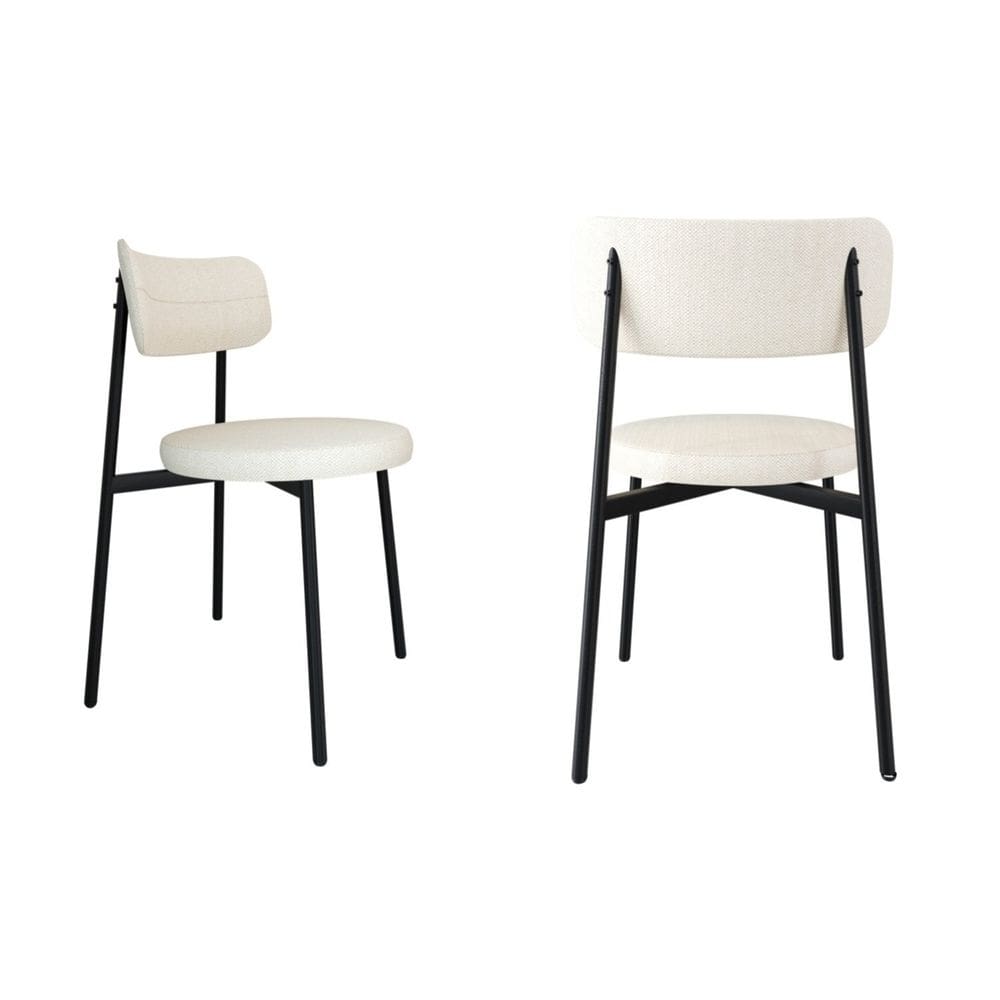 Cadeira Kyta Fixa com 4 Pés 50 X 44,7 X 83,8 Cm com 2 Unidades Preto