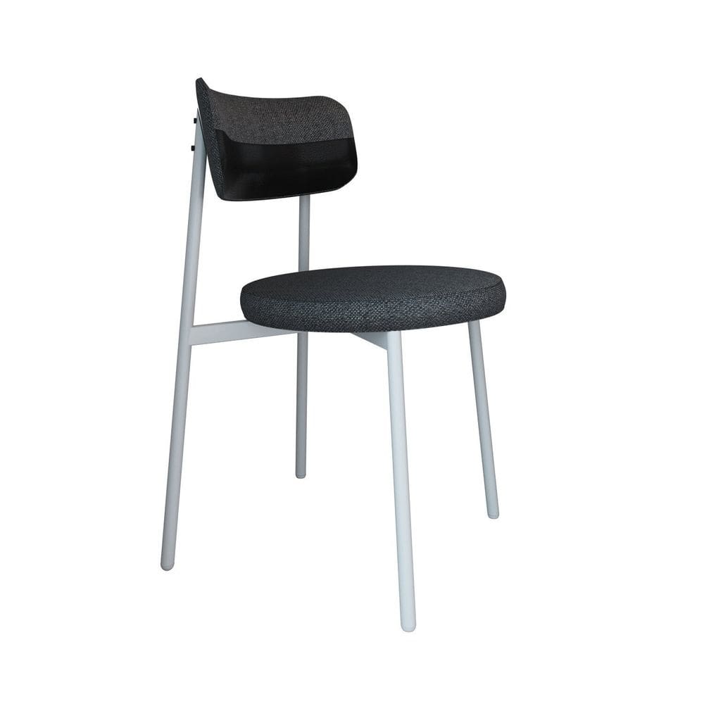 Cadeira Kyta Fixa com 4 Pés 50 X 44,7 X 83,8 Cm com 2 Unidades Grafite/Preto/Preto