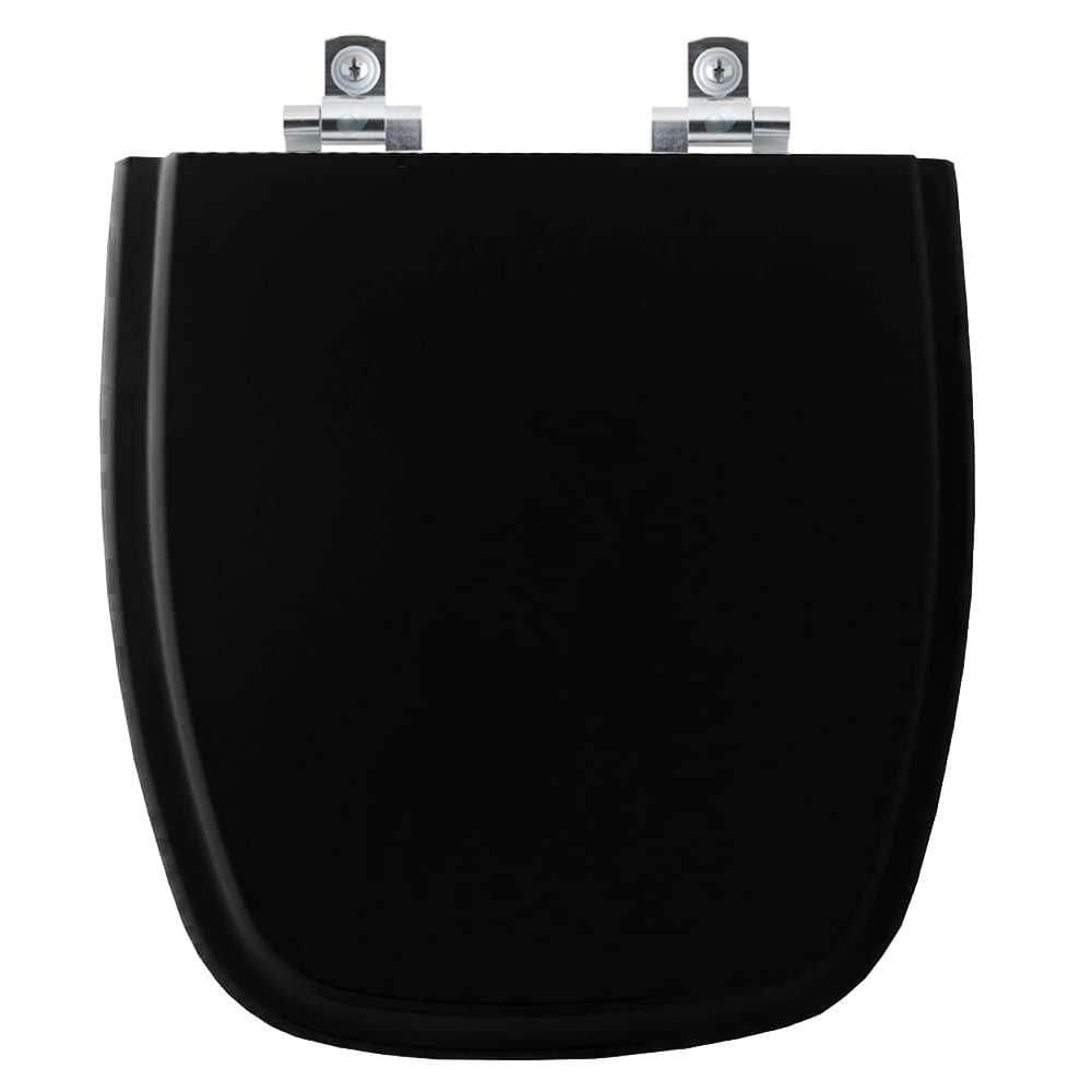 Assento Sanitário Soft Close Angra Preto para vaso Logasa