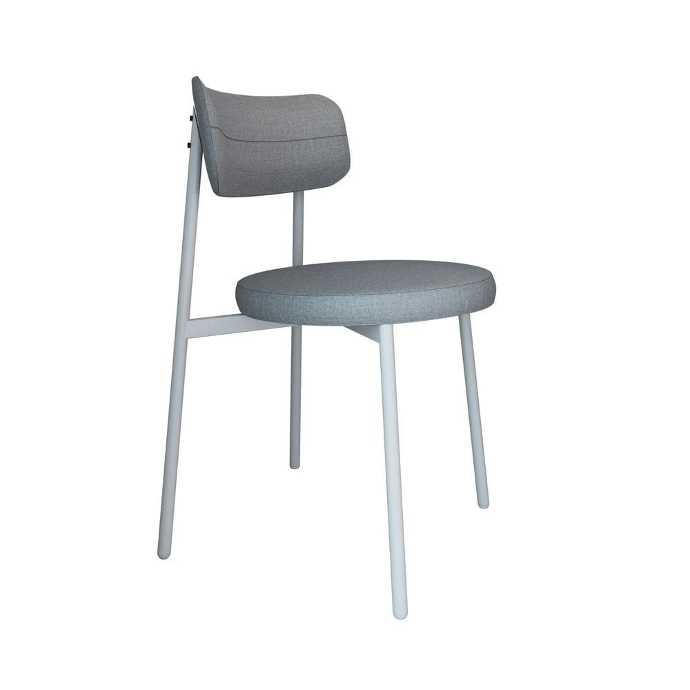 Cadeira Kyta Fixa com 4 Pés 50 X 44,7 X 83,8 Cm com 1 Unidade Cinza /Branco