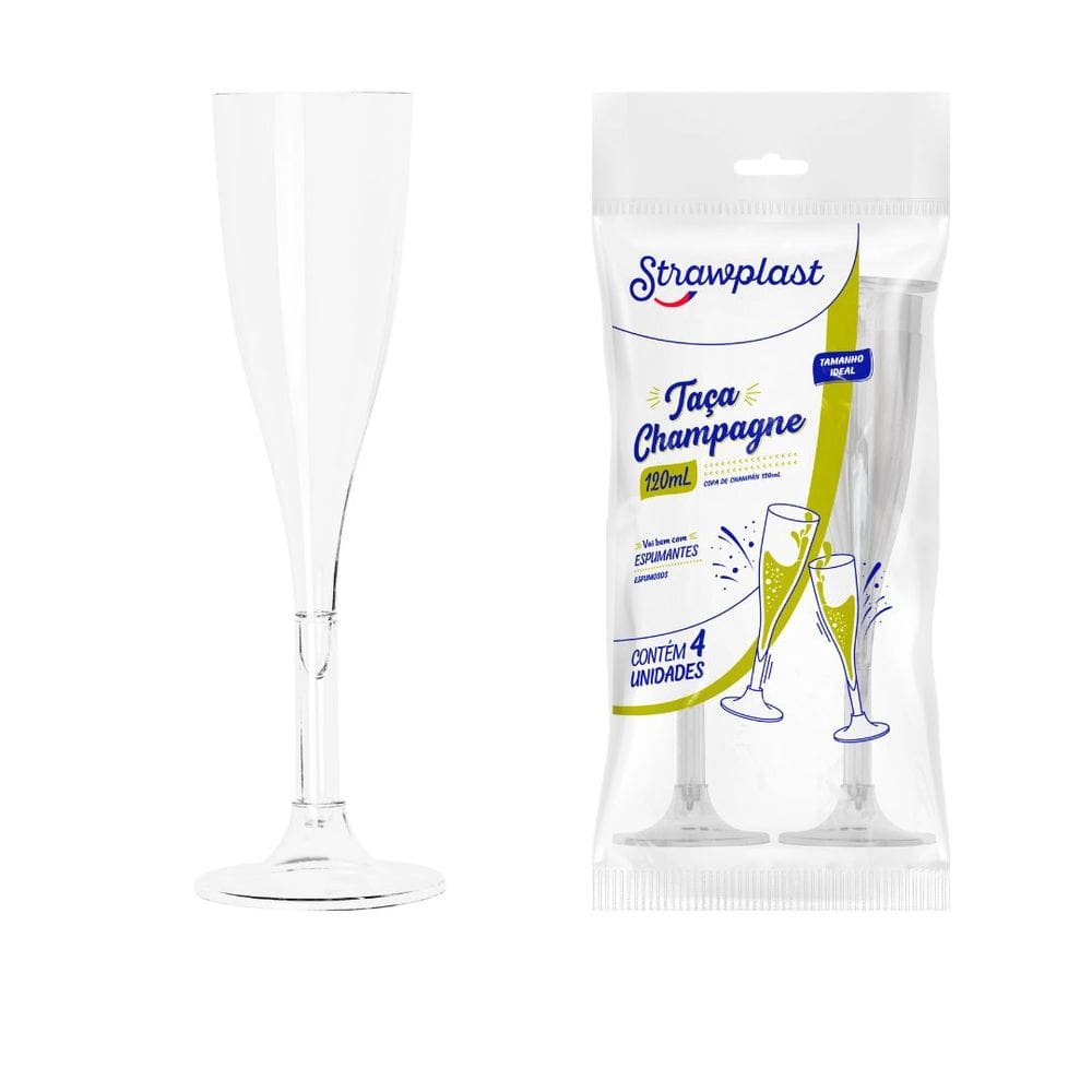 Tc-120 Taca 120 Ml. Champagne Cristal C/14X4 Un.(Strawplast)