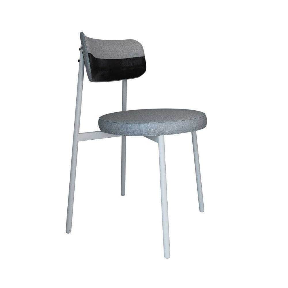 Cadeira Kyta Fixa com 4 Pés 50 X 44,7 X 83,8 Cm com 1 Unidade Cinza/Preto/Branco