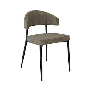 Cadeira Bless Fixa com 4 Pés 55 X 52,5 X 77,5 Cm com 1 Unidade Marrom/Preto