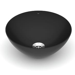 Kit 2 Cubas de Apoio Redonda sem Mesa 350 Design D1 Celite Matte Black
