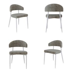 Cadeira Bless Fixa com 4 Pés 55 X 52,5 X 77,5 Cm com 4 Unidades Marrom/Branco