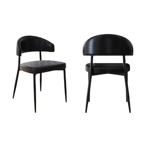 Cadeira Bless Fixa com 4 Pés 55 X 52,5 X 77,5 Cm com 2 Unidades Preto