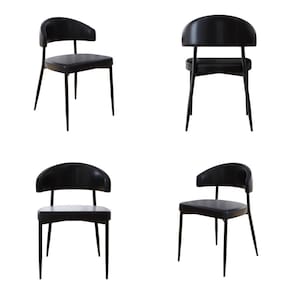 Cadeira Bless Fixa com 4 Pés 55 X 52,5 X 77,5 Cm com 4 Unidades Preto