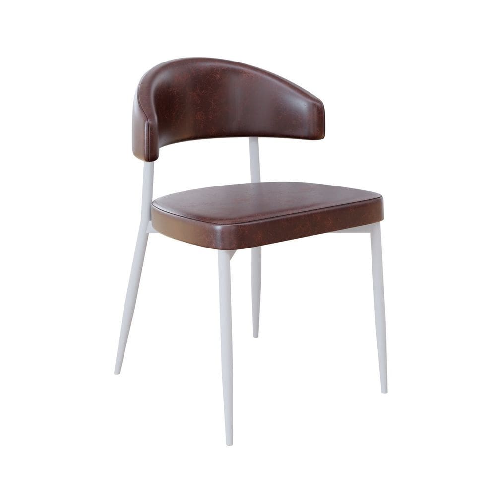 Cadeira Bless Fixa com 4 Pés 55 X 52,5 X 77,5 Cm com 1 Unidade Café/Branco