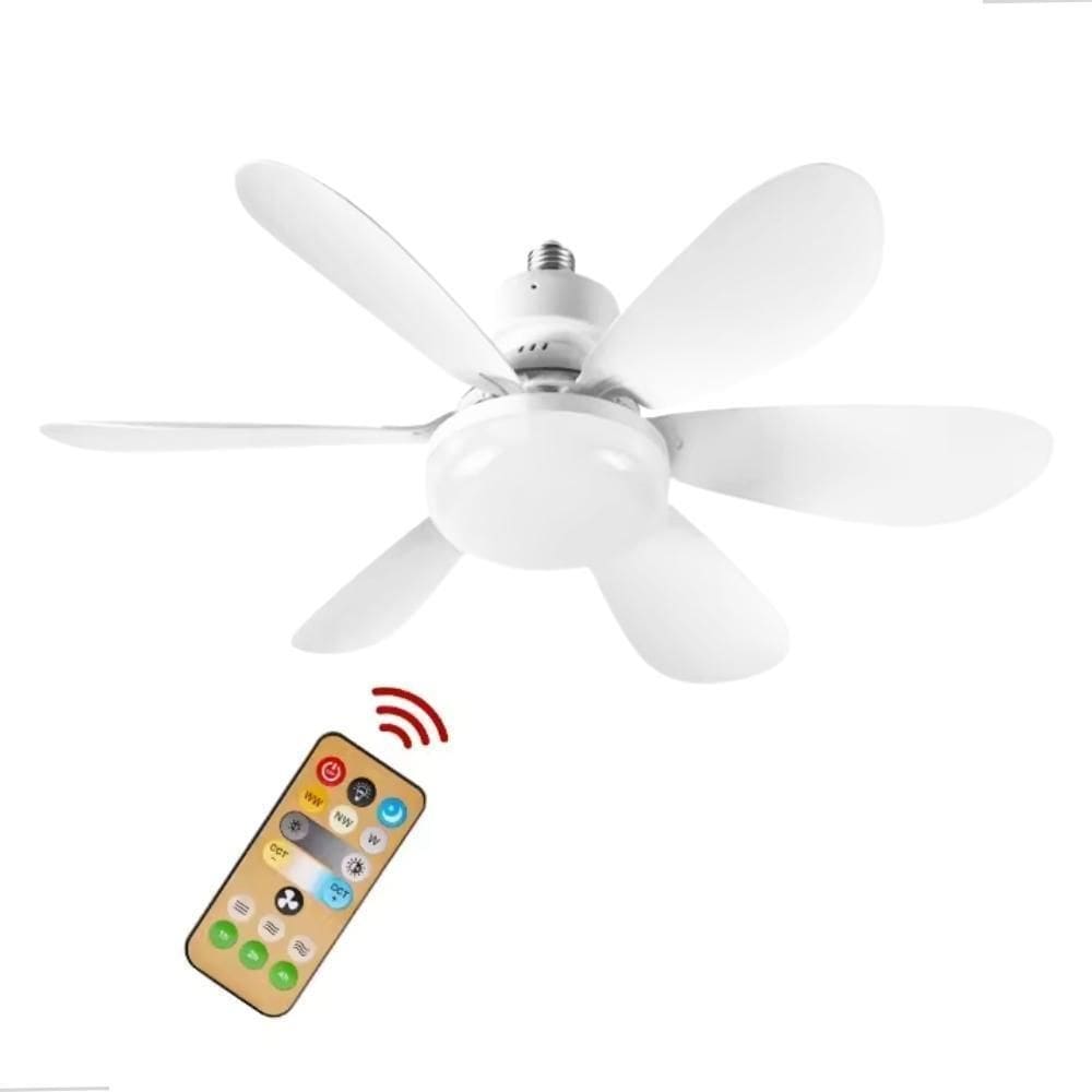 Ventilador Luminária Soquete Controle Remoto Fácil Instalar
