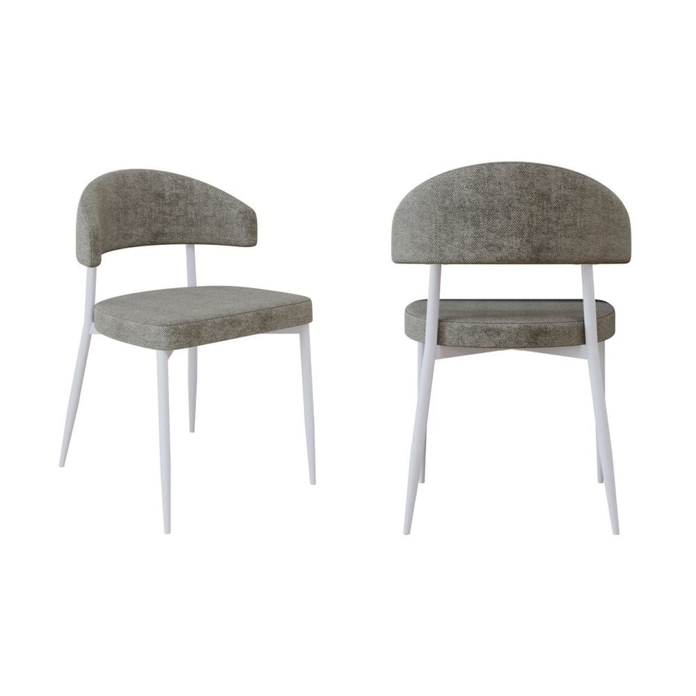 Cadeira Bless Fixa com 4 Pés 55 X 52,5 X 77,5 Cm com 2 Unidades Marrom/Branco