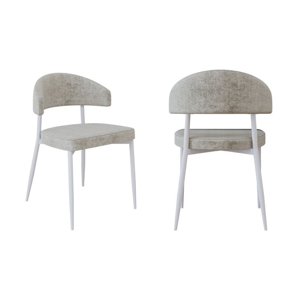 Cadeira Bless Fixa com 4 Pés 55 X 52,5 X 77,5 Cm com 2 Unidades Off white/Branco