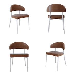 Cadeira Bless Fixa com 4 Pés 55 X 52,5 X 77,5 Cm com 4 Unidades Whisky/Branco
