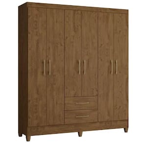 Guarda Roupa Casal 6 Portas 2 Gavetas Panamá Castanho Wood