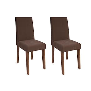 Kit 2 Cadeiras Sala Jantar Milena 2 Un Savana/Suede Chocolate - Cimol