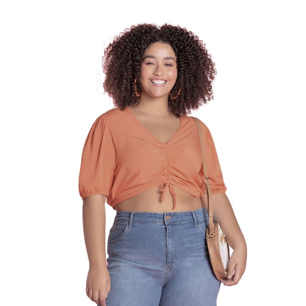 Blusa Feminina Cropped Plus Size Lisa
