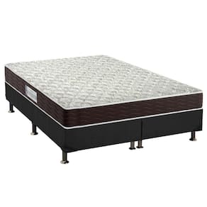 Cama Box King: Colchão Espuma D33 Probel Advanced + Base CRC Suede Black(193x203)