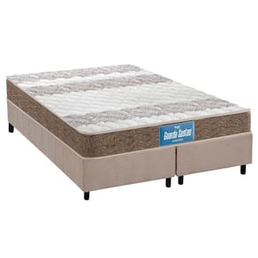 Cama Box Queen: Colchão Espuma D33 Probel /EP Guarda Costas Próintense Double Face + Base CRC Suede Clean(158x198)