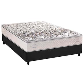 Cama Box Casal: Colchão Ortopédico Herval AG65 ErgoPlus C1604 + Base CRC Suede Gray(138x188)