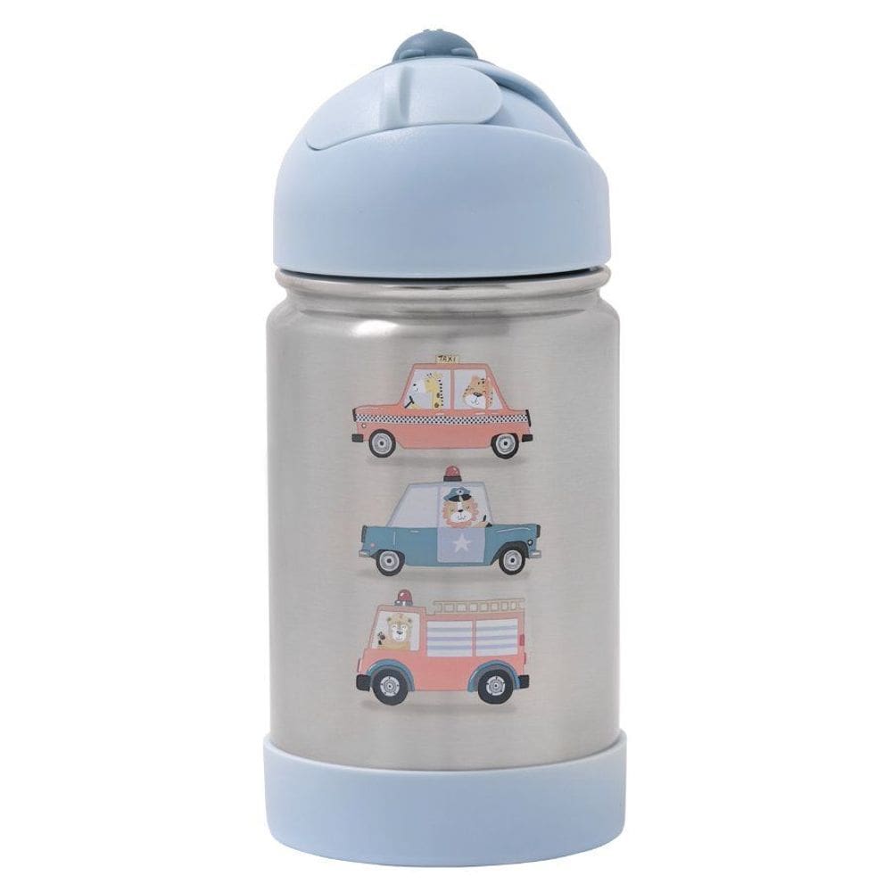 Garrafa Flip Térmica Infantil Patrulha com Alça de Silicone - BupBaby